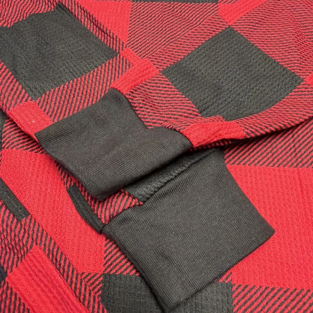 PJ Place Pajama Set 2pc Kids‎ size 16 Red Black Buffalo Check 100% Cotton